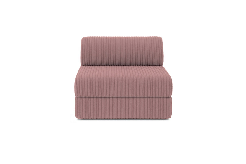 Canapé d'angle convertible 6 places - Velours côtelé XL - Rose