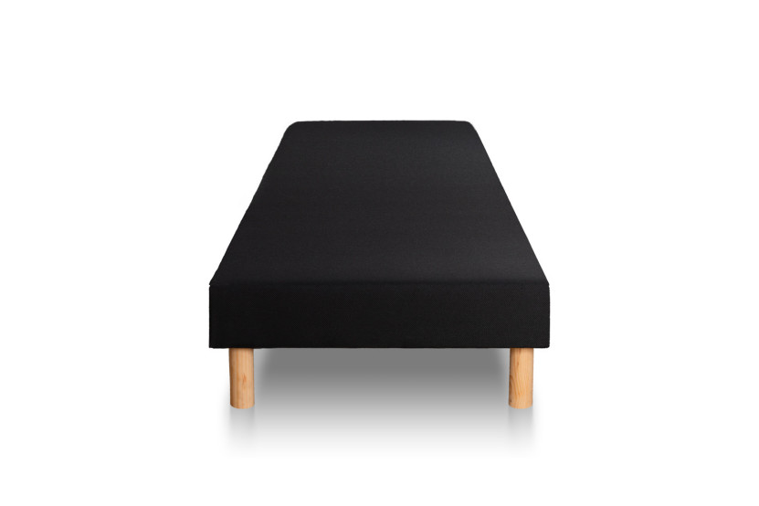 Ensemble Matelas Sommier 80x190 cm - Sommier Noir (déjà monté) - Supérieur