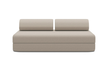 Canapé 3 places convertible et modulable - Tissu lisse Beige