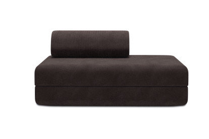 Canapé 2 places convertible et modulable - Velours côtelé Marron