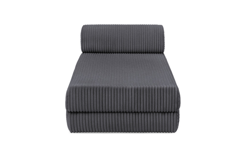 Canapé d'angle convertible 6 places - Velours côtelé XL - Gris