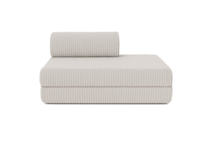 Canapé 5 places - 2 modules convertibles : Canapé 3 places + Canapé 2 places - Velours côtelé XL Blanc