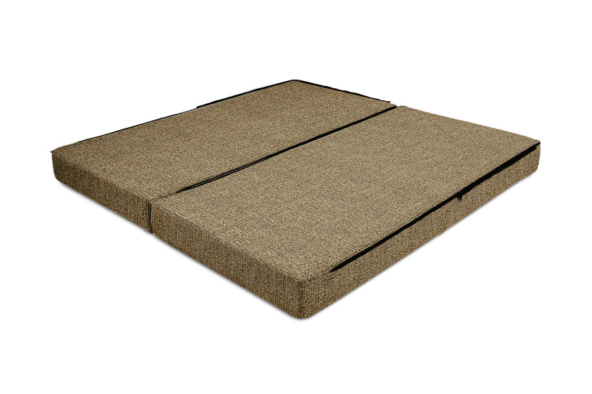 Canapé d'angle convertible 5 places - Tissu tweed - Jaune