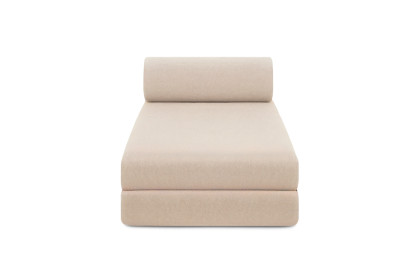 Méridienne convertible et modulable - Tissu lisse Beige
