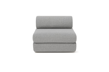 Canapé 4 places - 2 modules convertibles : Canapé 3 places + Fauteuil - Tissu tweed Gris