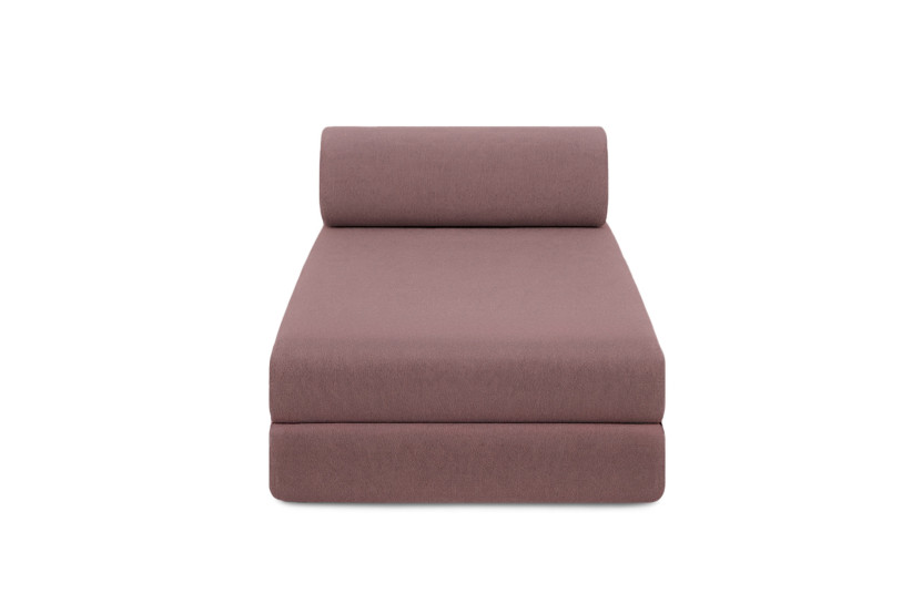 Méridienne convertible et modulable - Tissu lisse - Terracotta