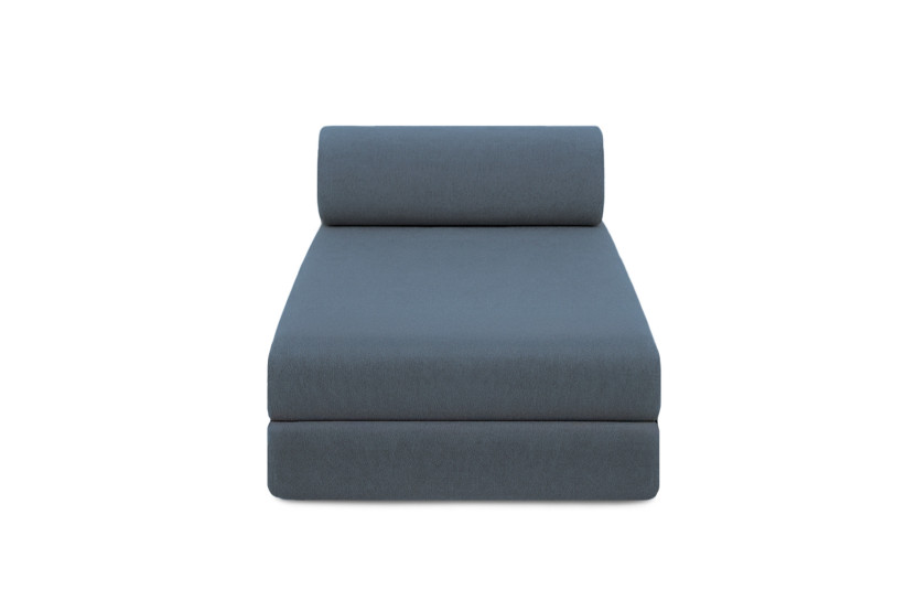 Canapé d'angle convertible 6 places - Tissu lisse - Bleu
