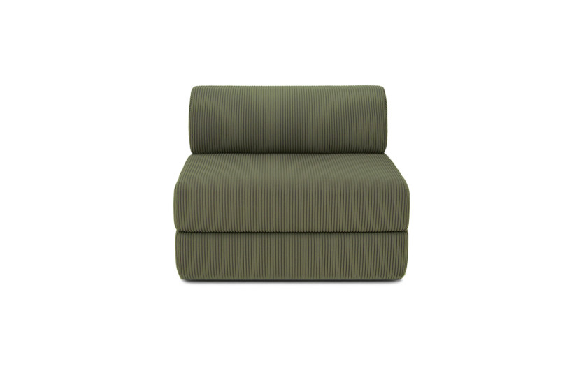 Fauteuil convertible et modulable - Velours côtelé - Vert
