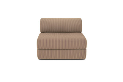 Canapé 3 places - 2 modules convertibles : Canapé 2 places + Fauteuil - Velours côtelé Taupe