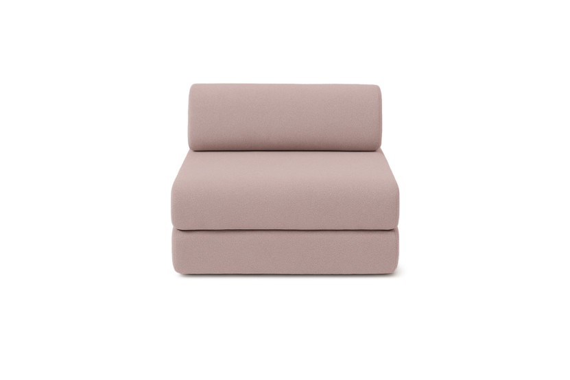 Fauteuil convertible et modulable - Tissu lisse - Rose