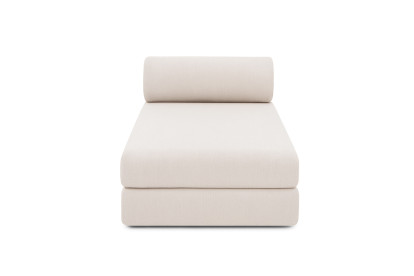 Canapé d'angle 6 places - 2 modules convertibles : Canapé 3 places + Méridienne - Tissu extérieur Beige clair