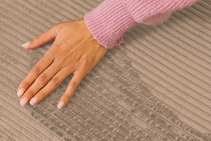 Méridienne convertible et modulable - Velours côtelé Taupe