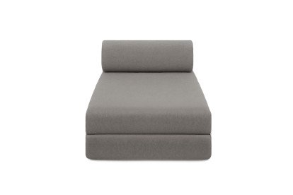 Canapé d'angle 5 places - 2 modules convertibles : Canapé 2 places + Méridienne - Tissu lisse Gris