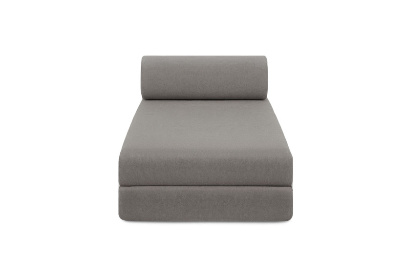 Canapé d'angle convertible 5 places - Tissu lisse - Gris