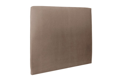 Lit 2x 90x200 cm - Sommier tapissier H35 cm + tête de lit tapissée - Tissu Velours Taupe