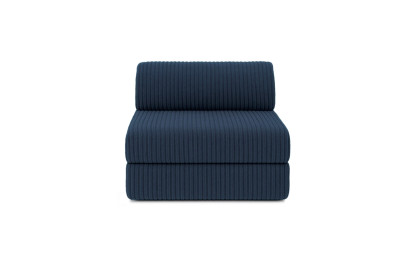 Canapé 3 places - 2 modules convertibles : Canapé 2 places + Fauteuil - Velours côtelé XL Bleu