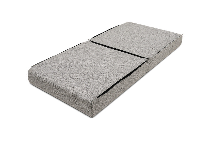 Fauteuil convertible et modulable - Tissu tweed - Gris