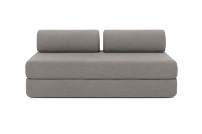 Canapé 4 places - 2 modules convertibles : Canapé 3 places + Fauteuil - Tissu lisse Gris