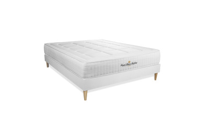 Ensemble Matelas Sommier 120x220 cm - Sommier Blanc (en kit) - Balmoral