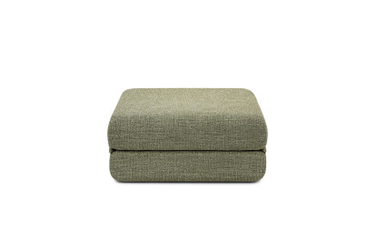 Canapé d'angle 4 places - 2 modules convertibles : Canapé 3 places + Pouf - Tissu tweed Vert