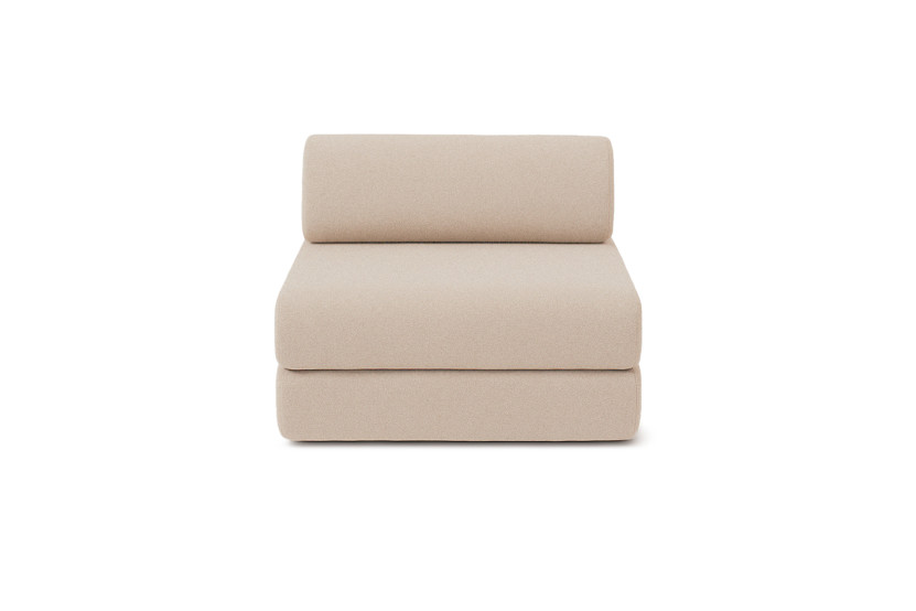 Fauteuil convertible et modulable - Tissu lisse - Beige