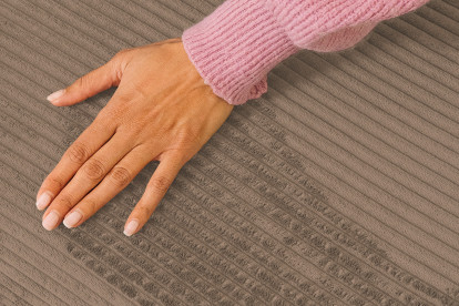 Pouf convertible et modulable - Velours côtelé Taupe