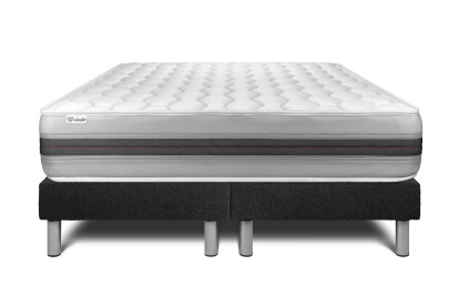 Ensemble Matelas Sommier 200x200 cm - 2 Sommiers Noir - Vitalspring Recover