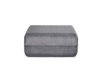 Pouf convertible et modulable - Velours côtelé - Gris