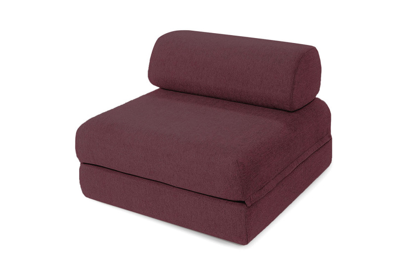 Fauteuil convertible et modulable - Tissu lisse - Rouge