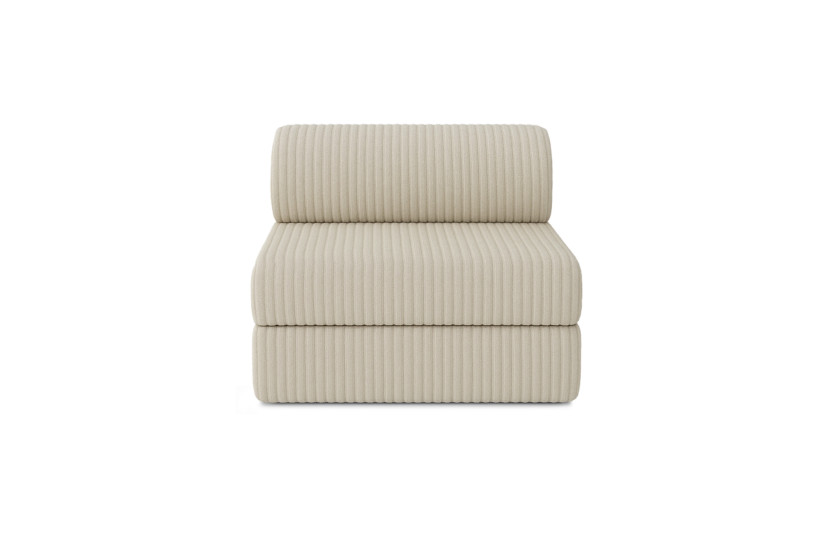 Canapé droit convertible 3 places - Velours côtelé XL - Beige