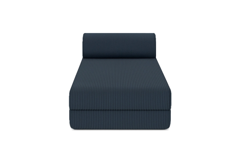 Méridienne convertible et modulable - Velours côtelé - Bleu