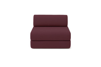 Fauteuil convertible et modulable - Tissu lisse - Rouge