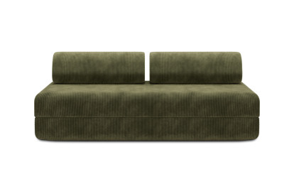 Canapé 3 places convertible et modulable - Velours côtelé Vert