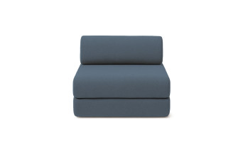 Fauteuil convertible et modulable - Tissu lisse - Bleu