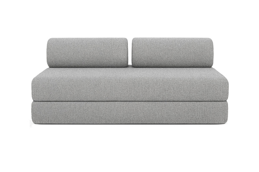 Canapé d'angle convertible 4 places - Tissu tweed - Gris