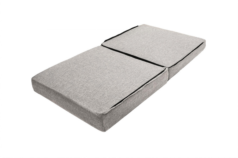 Fauteuil convertible et modulable - Tissu lisse - Gris clair
