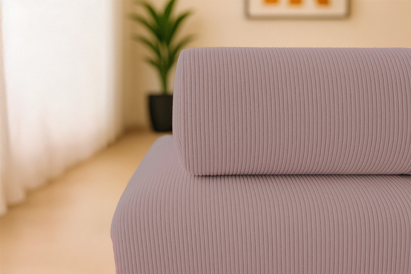 Fauteuil convertible et modulable - Velours côtelé - Rose pâle