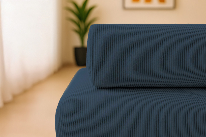 Fauteuil convertible et modulable - Velours côtelé - Bleu