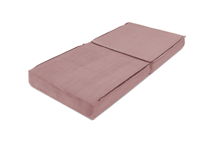 Fauteuil convertible et modulable - Velours côtelé - Rose pâle