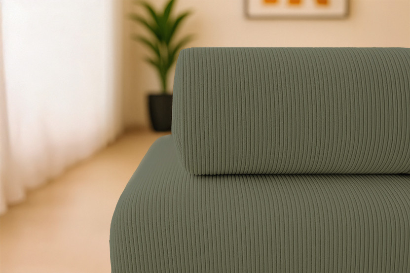 Fauteuil convertible et modulable - Velours côtelé - Vert
