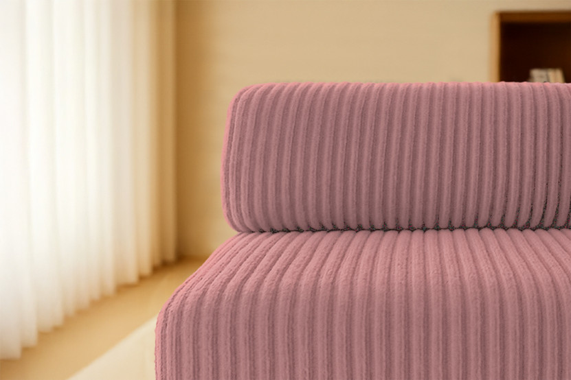 Fauteuil convertible et modulable - Velours côtelé XL - Rose