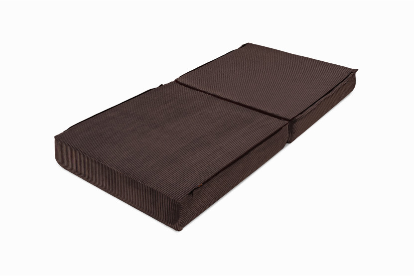 Fauteuil convertible et modulable - Velours côtelé - Marron