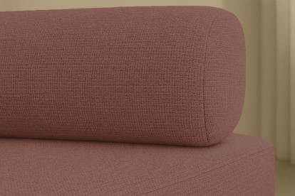 Canapé 2 places convertible et modulable - Tissu lisse Terracotta