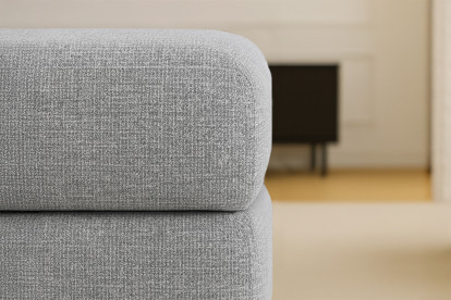 Pouf convertible et modulable - Tissu tweed Gris
