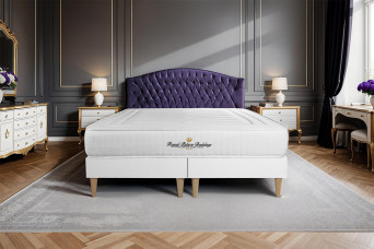 Ensemble Matelas Sommier 160x200 cm - 2 Sommiers Blanc - Nottingham