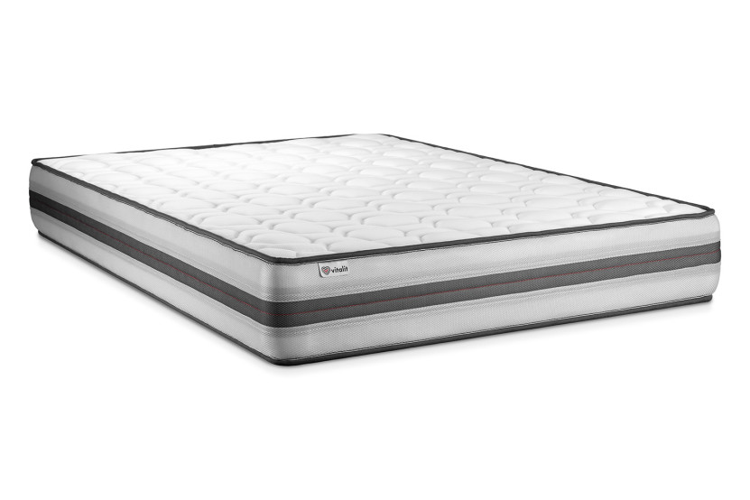 Ensemble Matelas Sommier 160x200 cm - Sommier Gris (déjà monté) - Vitalpower Recover Ensemble Matelas Sommier 160x200 cm - Sommier Gris (déjà monté) - Vitalpower Recover