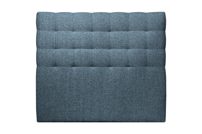 Tête de lit 135 cm Capitonnée - Tissu Bouclette Bleu