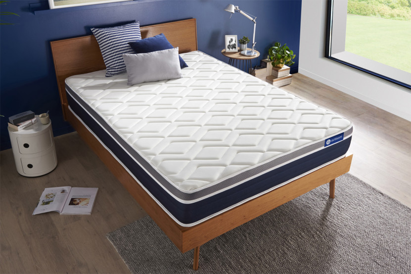 Matelas 120x220 cm Ressorts ensachés et Mémoire de forme - Actiflex Confort