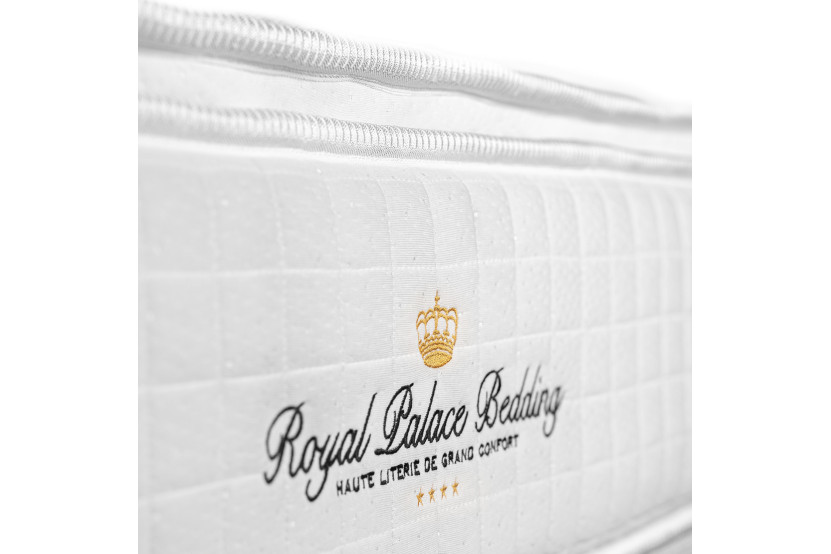 Ensemble Matelas Sommier 120x190 cm - Sommier Noir (en kit) - George V