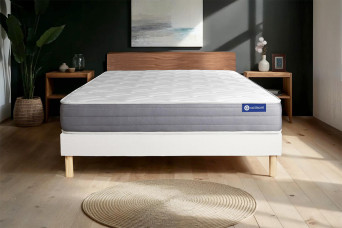 Ensemble Matelas Sommier 140x210 cm - Sommier Blanc (en kit) - Actiflex Dream